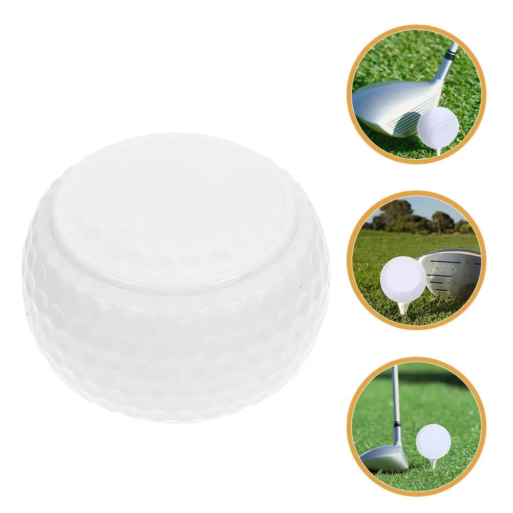 3 Palline da Golf Piatte di Alta Precisione per Allenamento e Pratica, Accessori Morbidi Bianchi per Golf Indoor e Outdoor