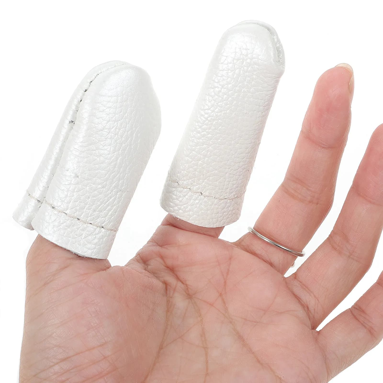 20 Pezzi di Protezioni per Dita Morbide e Traspiranti per Cucito, Feltratura, Lavoro a Maglia, DIY, Ditali Protettivi