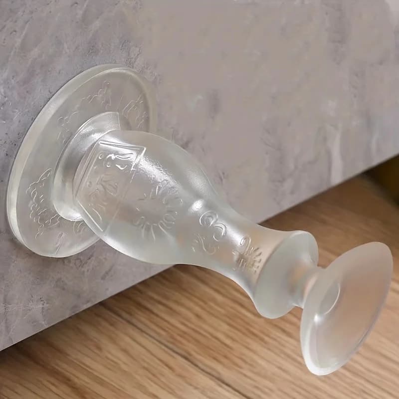 Fermaporta in silicone senza trapano da 2 pezzi | Paraurti anticollisione multiuso per porte, armadi, servizi igienici | Protezioni murali