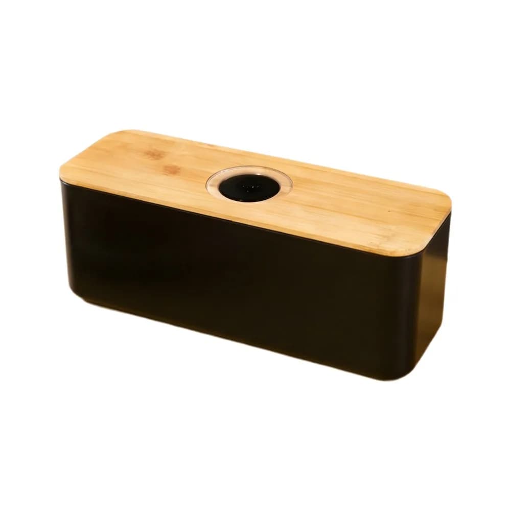 Cutting Board Lid Bread Box With Wooden Lid Spacious Container Rectangular Shape Bread Storage Bin Bamboo Lid Fresh Keeping