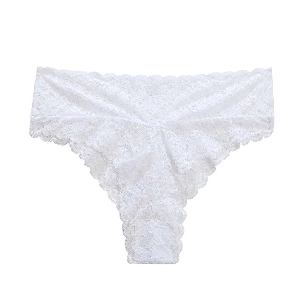 Sweet Mid Waist Lace Panties Flower Underpants Underwear for Women Cotton Crotch Breathable Lace Briefs Female Lingerie