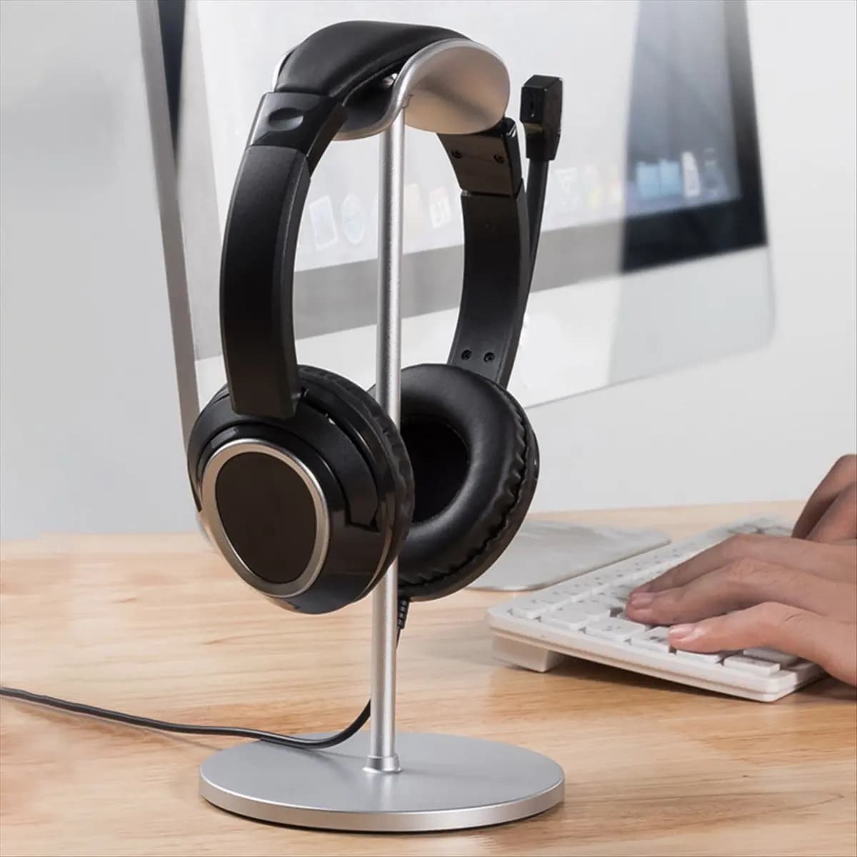 A64I Headphone Stand Stylish Non-Slip Headset Holder for Max////// Etc(Black)