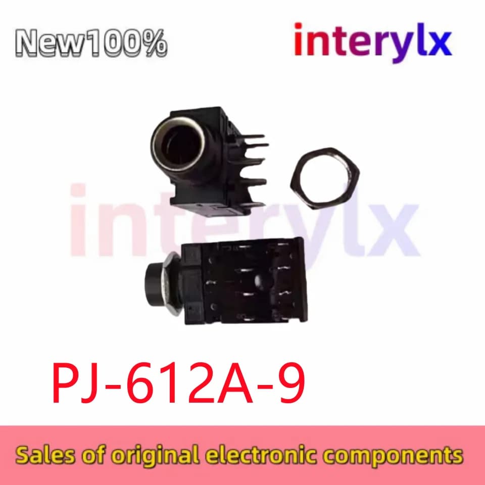 10 Pezzi/Lotto PJ-612A-9 PJ-612A PJ-612 Presa per Cuffie 6.5MM, Supporto per Microfono 6.35, Presa per Amplificatore Microfonico a 9 Pin