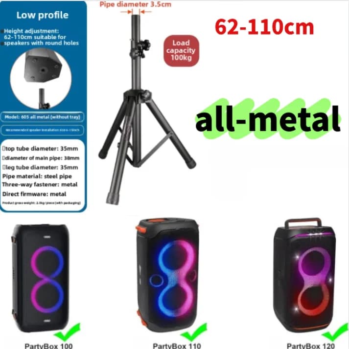 Supporto Treppiede Pieghevole Portatile per Altoparlanti Yamaha STAGEPAS 200 400 600BT da Esterno