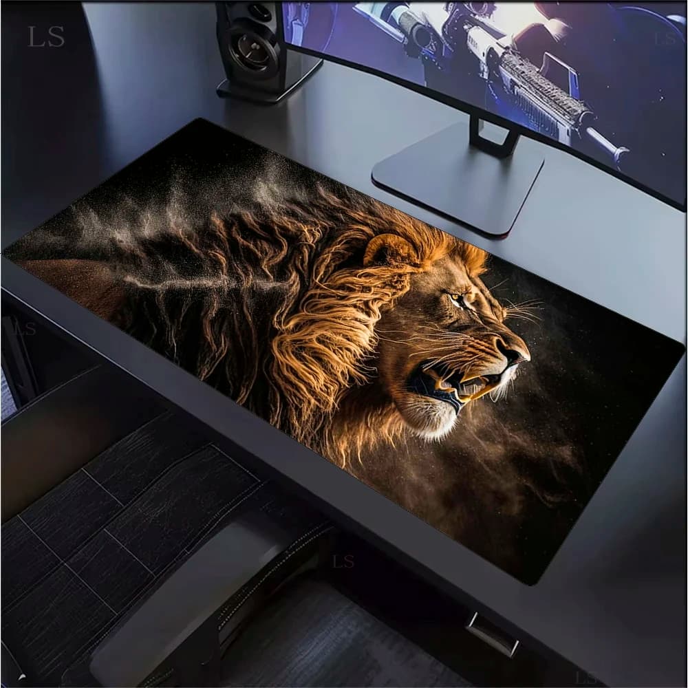 Tappetino per mouse tigre leone antiscivolo stampa HD tappetino da scrivania di grandi dimensioni 900x400mm tappeto per computer in gomma tappetini per mouse per giocatori PC