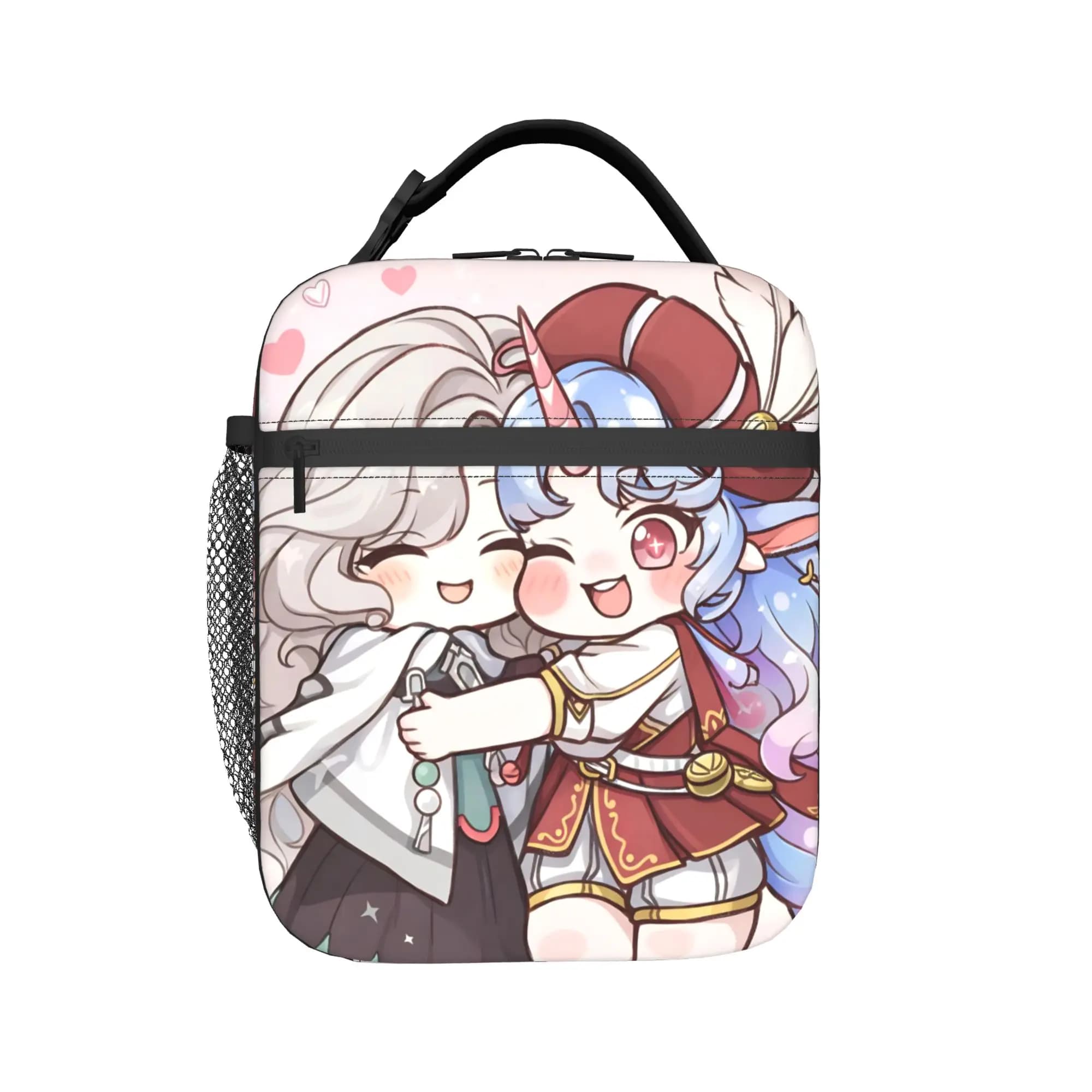 Trickcal C-Chibi Go Games Borsa termica per il pranzo per la scuola, borsa per alimenti riutilizzabile, per uomo e donna, scatola termica per alimenti