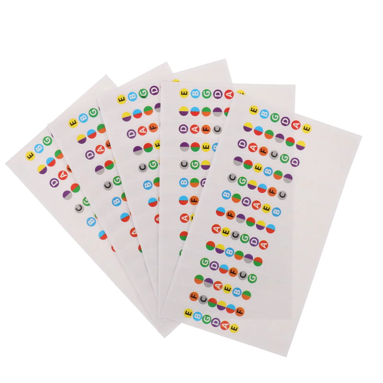Set di 5 Adesivi per Tastiera Chitarra, Mappe dei Tasti e Guide per Note, per Chitarra Acustica ed Elettrica, Ukulele, Pratica di Accordi per Principianti
