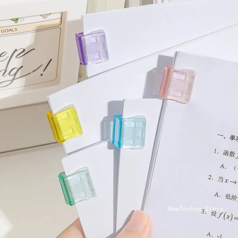 Clip per raccoglitori di carta Kawaii A4 Graffette color gelatina File Documenti Porta biglietti Segnalibri Indice Pagina Morsetto Organizzatore da scrivania