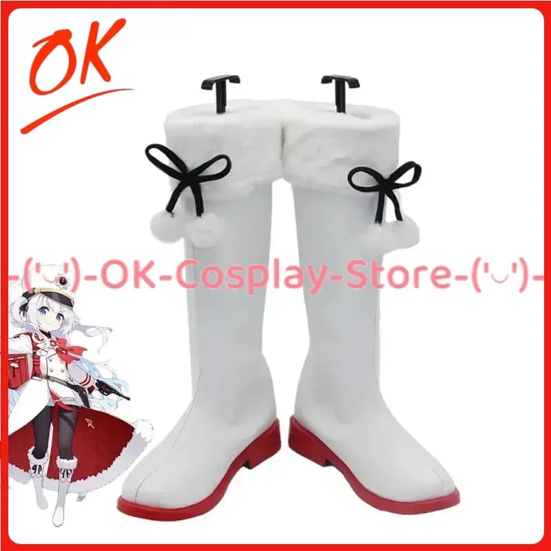 [Personalizzato] Gioco Blu Archivio Cerino Scarpe Cosplay Anime Gioco di ruolo Prop Halloween Carnevale Festa Festa Stivali in pelle PU