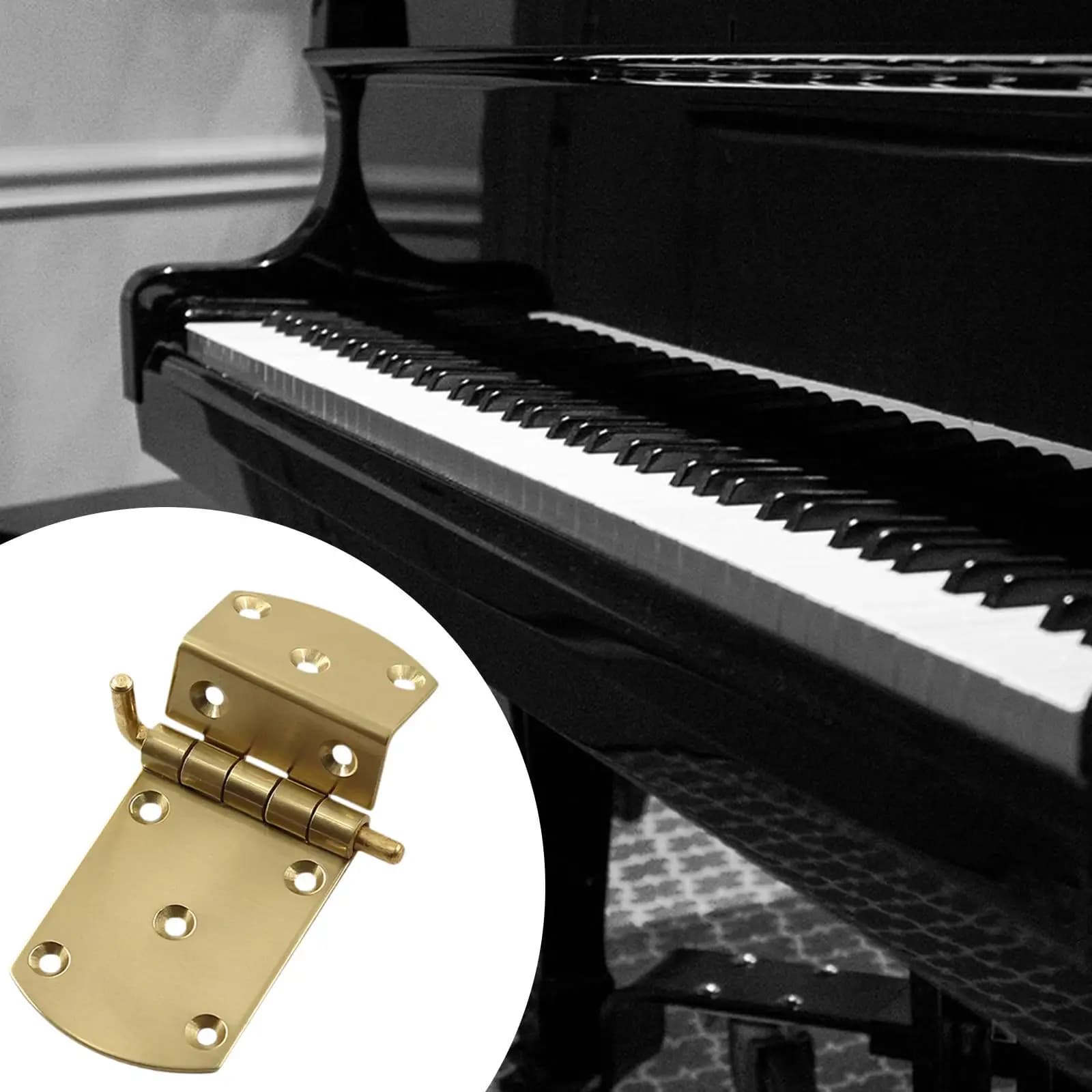 Cerniera per copertura pianoforte, accessorio in metallo, hardware robusto per ricambi pianoforte e manutenzione pianoforte a coda