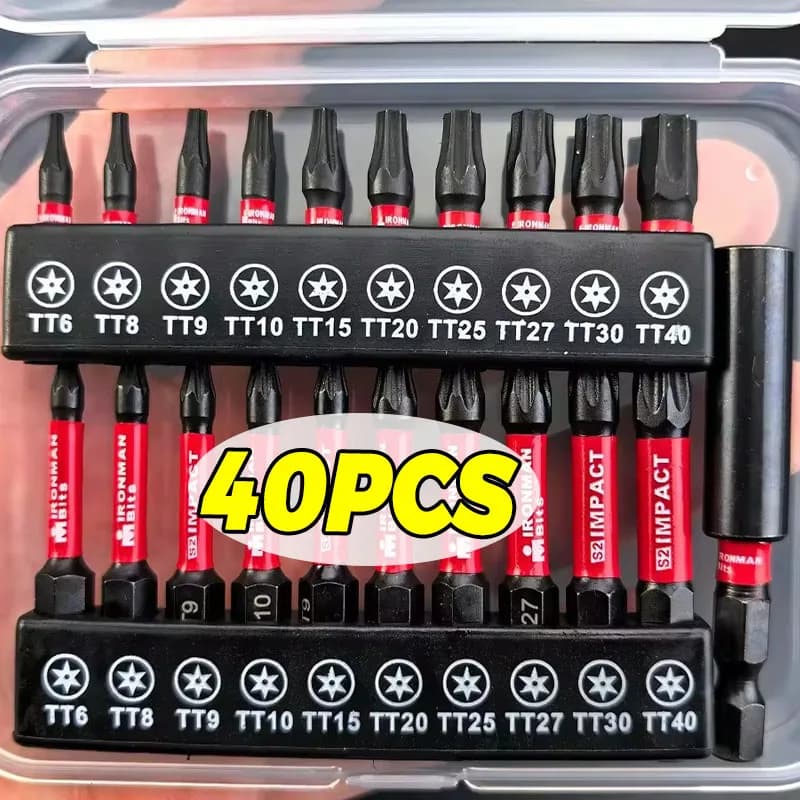 Set di punte da trapano per chiave a brugola a impatto magnetico all'ingrosso Punte per inserti per cacciavite metrico in acciaio S2 con set di supporti per trapano per chiave base