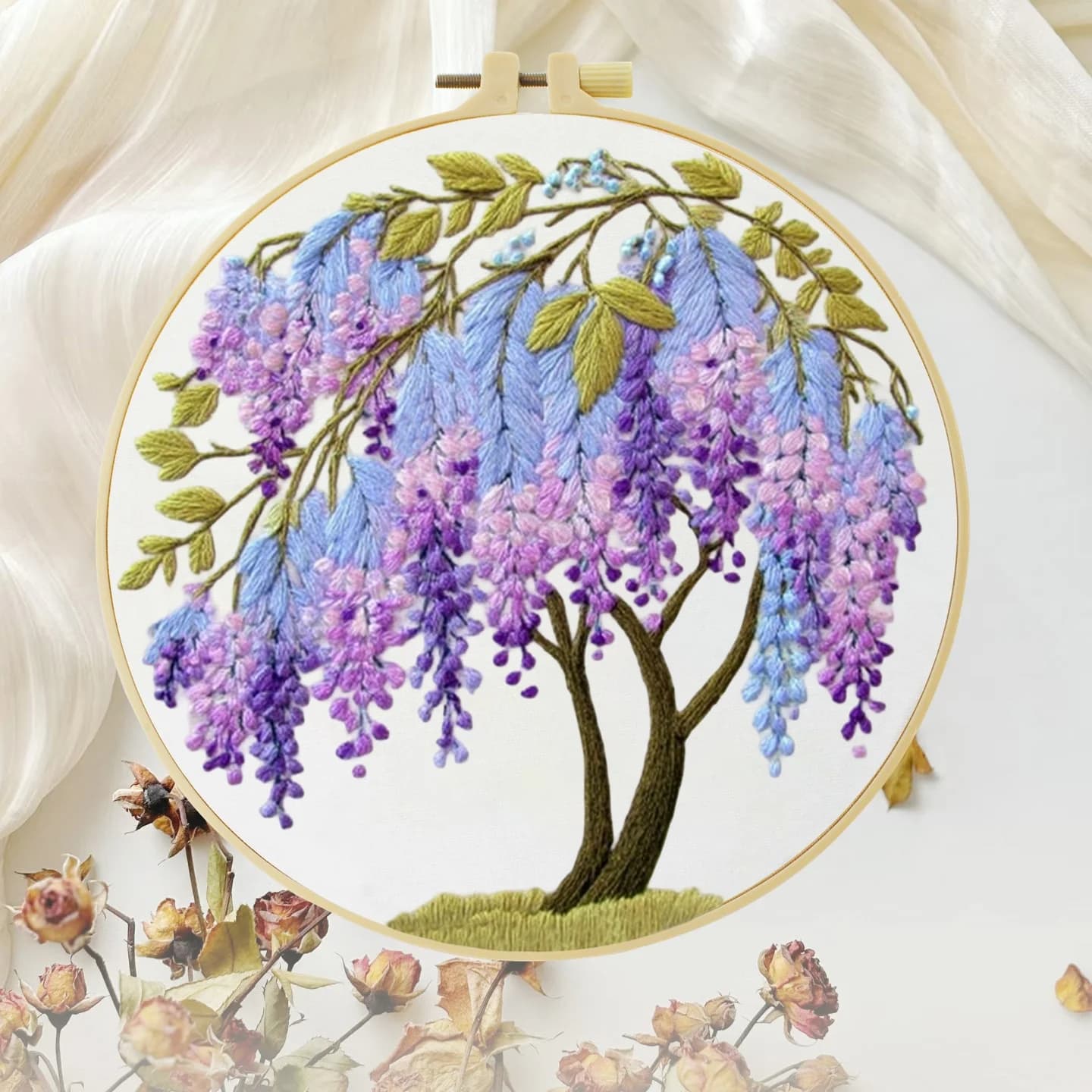 Nuovo Kit Fai-da-Te per Ricamo Floreale, Strumenti per Principianti, Set per Cucito Domestico e Artigianato, Regalo con Modelli per Decorazioni Fatte a Mano