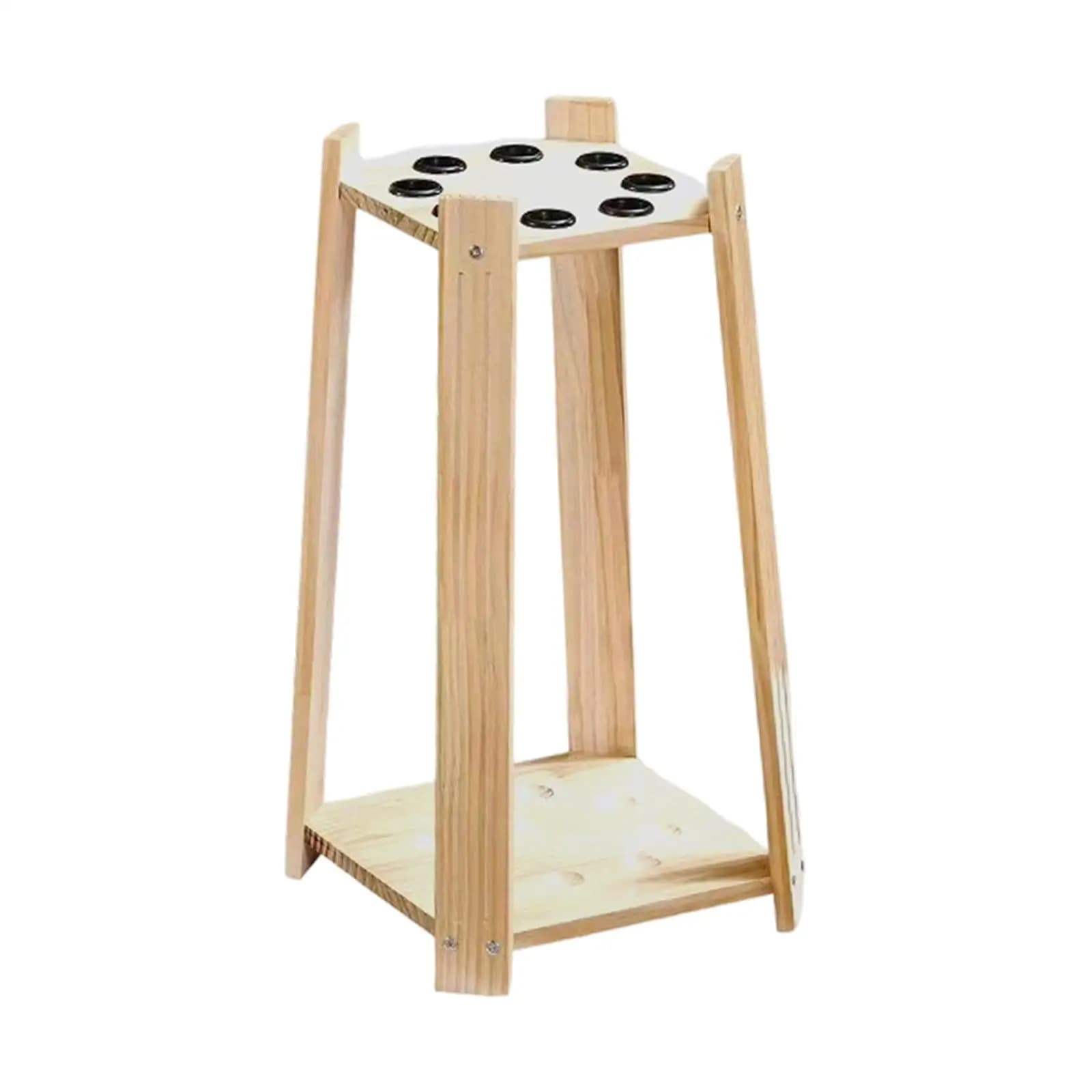 Pool Cue Rack Professional Billiards Accessories Wooden Freestanding 8 Holes