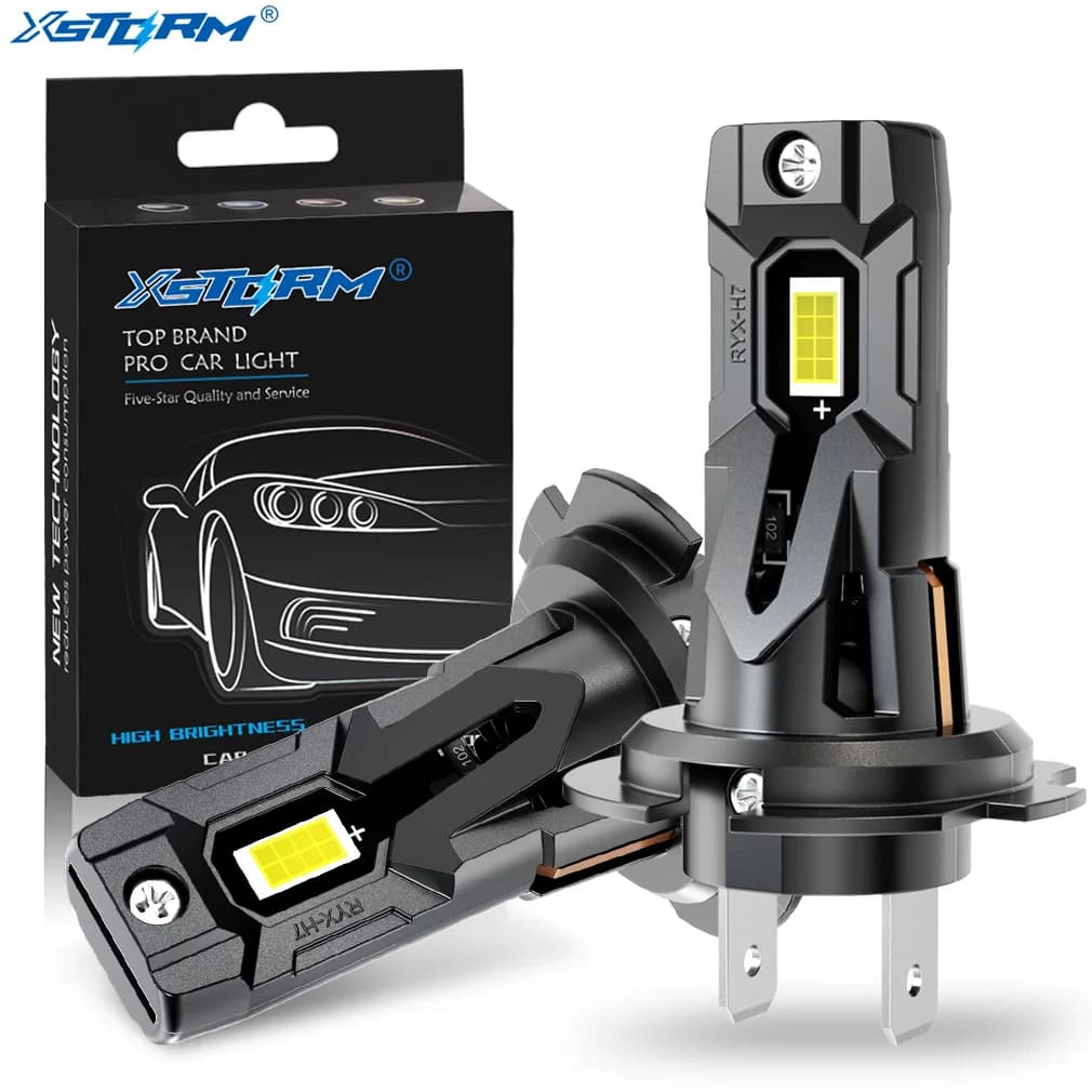 XSTORM H7 LED Headlight Bulbs 120W 30000LM H7 LED Light Auto Headlight fog 6000K 7035 CSP Headlamp With Turbo Fan Head Light