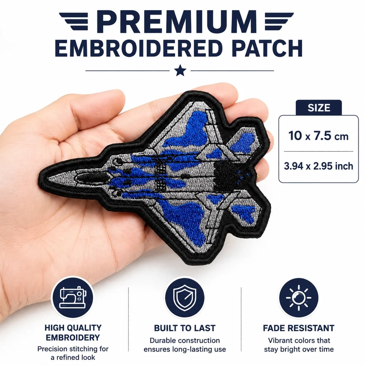 Raptor Fighter Embroidered Patch Tactical Morale Badge Hook and Loop for Clothes Backpacks Hats & Everything