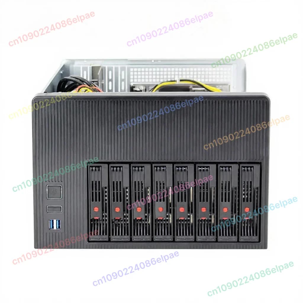 Vendita in fabbrica Hot Swap NAS 8 HDD Tools Bays Custodia Supporto scheda madre M-ATX per archiviazione data cloud