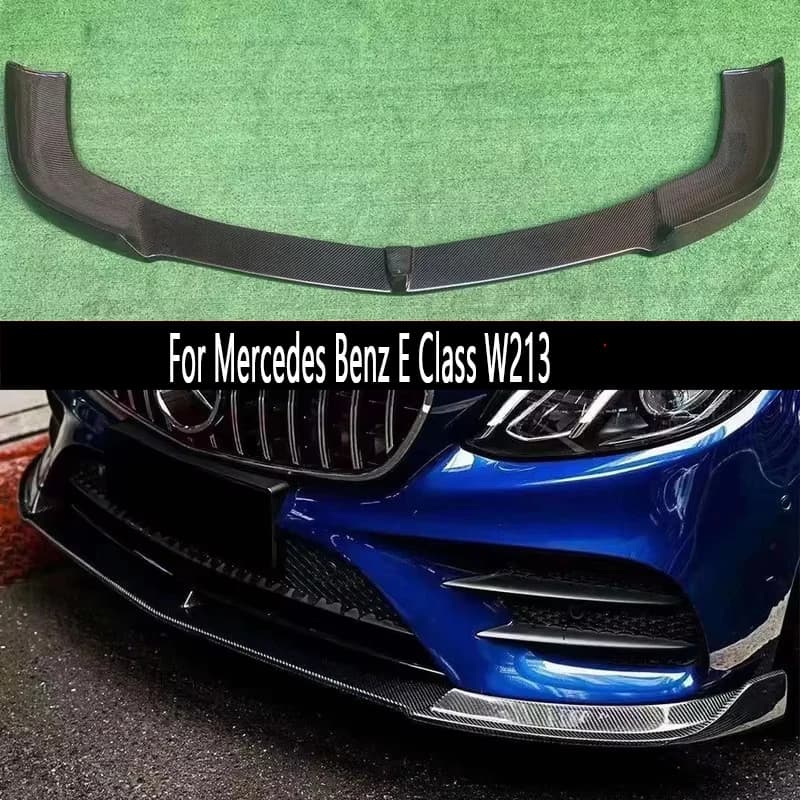 Per Mercedes Benz Classe E W213 E300 E350, Labbro Anteriore in Fibra di Carbonio, Diffusore Anteriore, Spoiler Frontale, Kit Carrozzeria 17-20