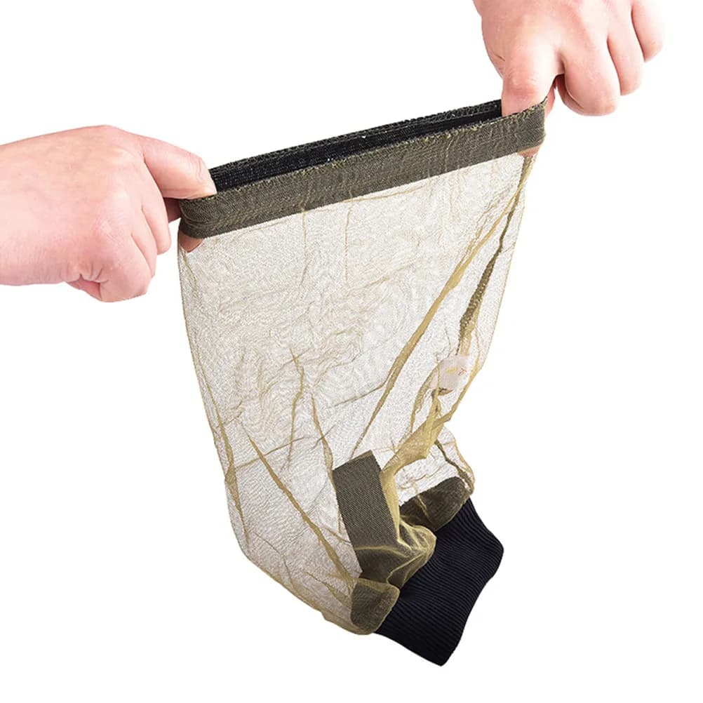 2Pairs Bug Repellent Mesh Net Pants Leg Sleeves Outdoor Insect Protection for Hiking Camping Fishing Travel Compact Translucent