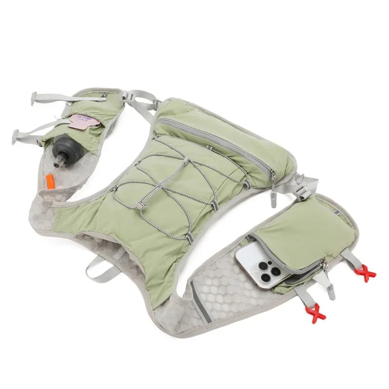 Reflective Ultralight Cycling Running Hydration Vest Backpack Breathable Running Vest with Water Bottle Pocket Sports Backpack