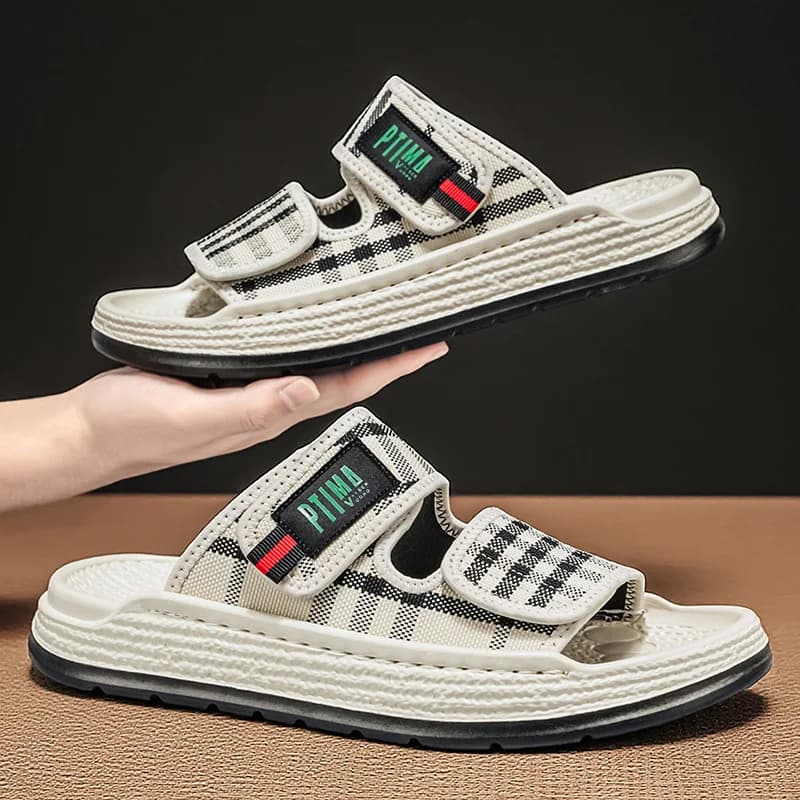 Men's soft insole Slides Comfort Casual Slippers Summer new breathable lightweight Non-slip Slip on walking Daily wear slippers