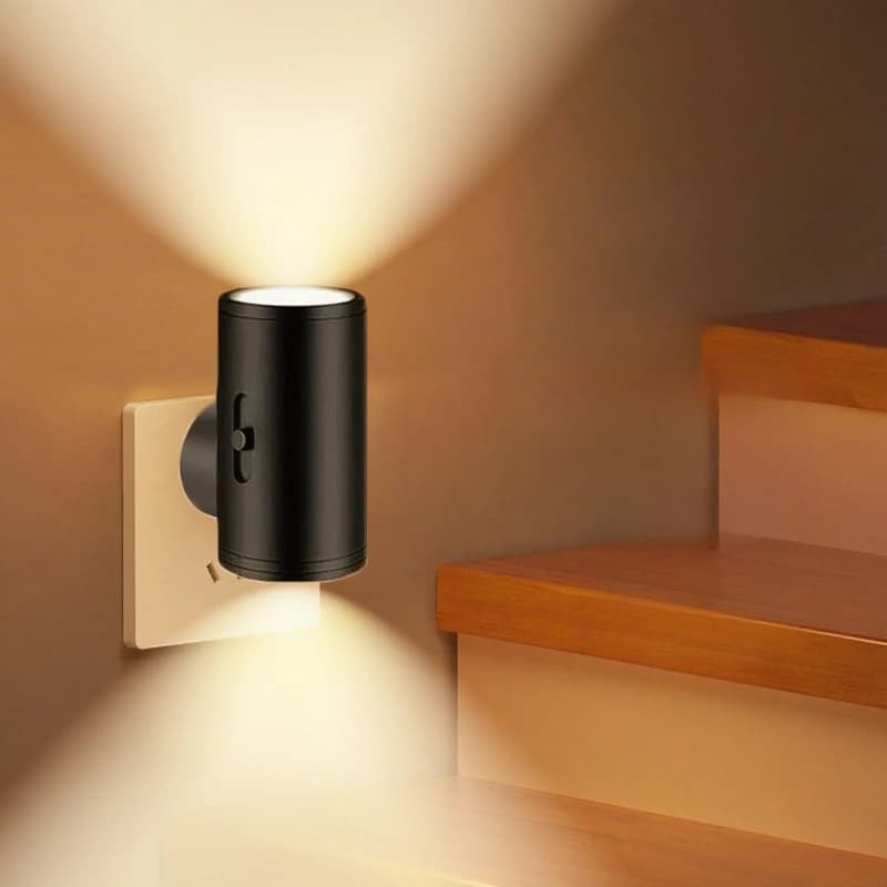 Luci notturne da collegare a parete Lampada da notte a LED dimmerabile Lampada da comodino automatica con sensore di luce automatico per l'arredamento del corridoio del bagno