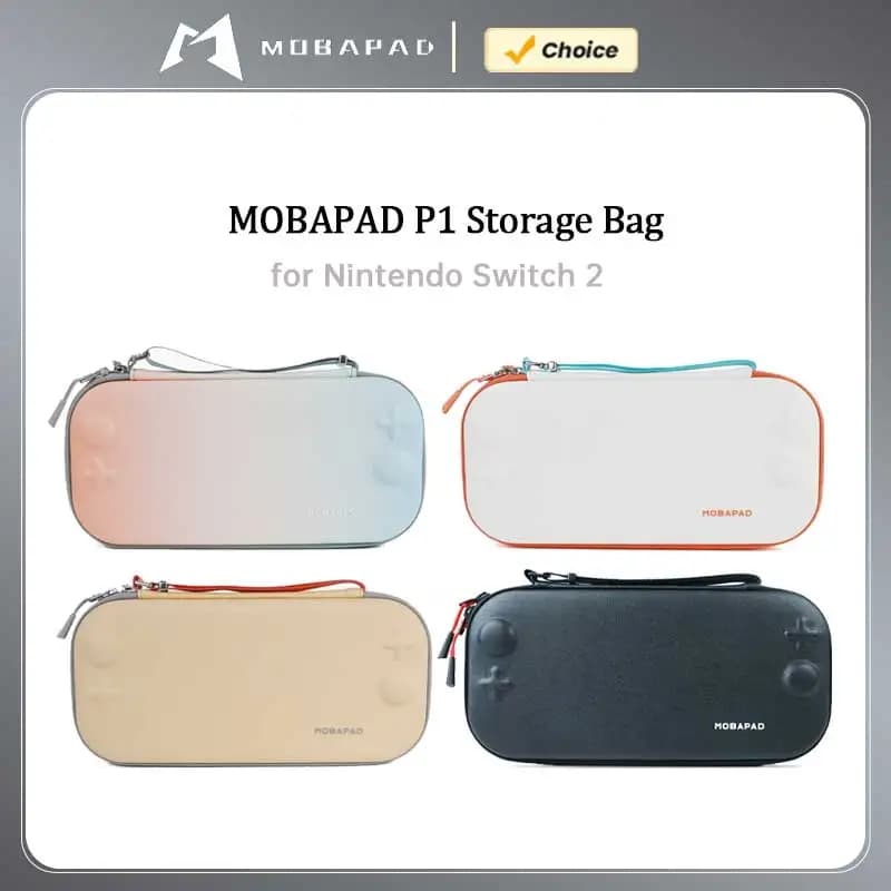 Custodia MOBAPAD P1 con Cinghie Anti-caduta e Anti-sismiche, con Scomparto Porta Schede, Borsa Portaoggetti per Accessori di Gioco Nintendo Switch 2