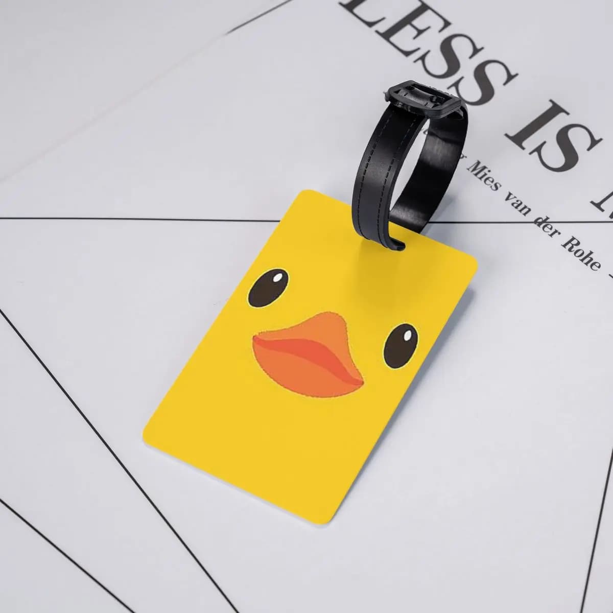 Etichette per Bagagli a Forma di Paperella Gialla, Accessori per Valigie, Targhette per Bagagli da Viaggio con Spazio per Nome e Indirizzo
