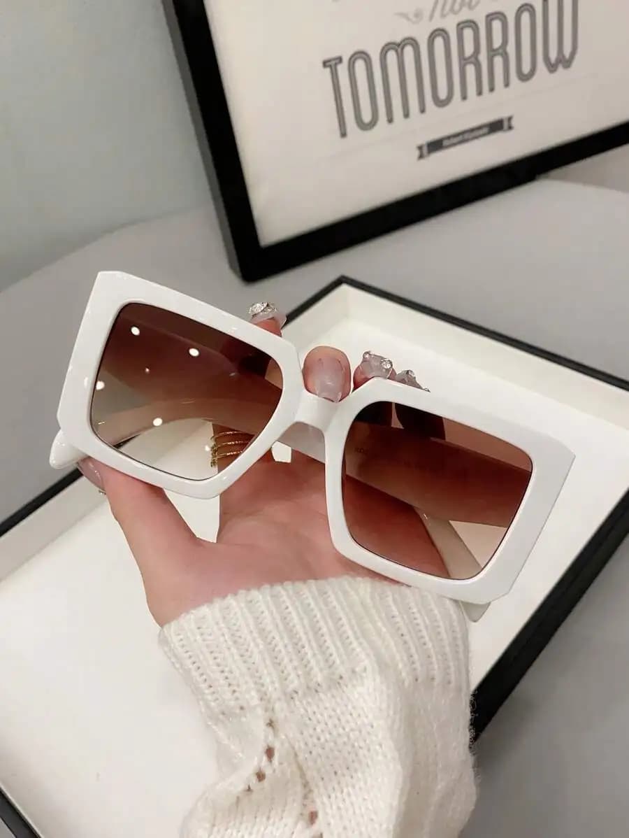 1pc Women Polygonal Fashionable Party Fashion Glasses Suitable For Beach Outdoor Photography Shades Beach Accessories Beach