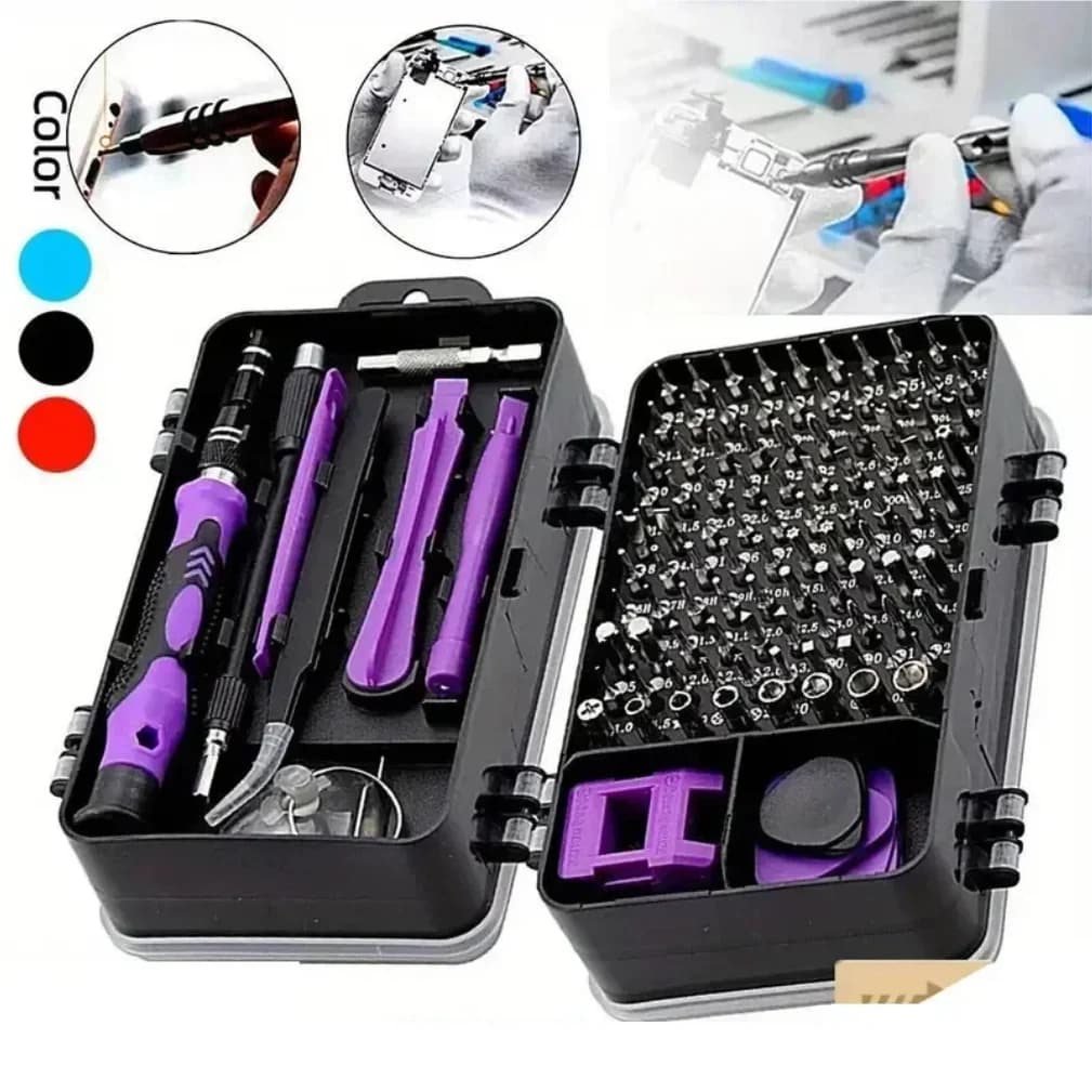 Set di Cacciaviti di Precisione 115-in-1 per Riparazione di Auto, Computer, PC, Telefoni Cellulari e Dispositivi, Utensili Isolati per Casa
