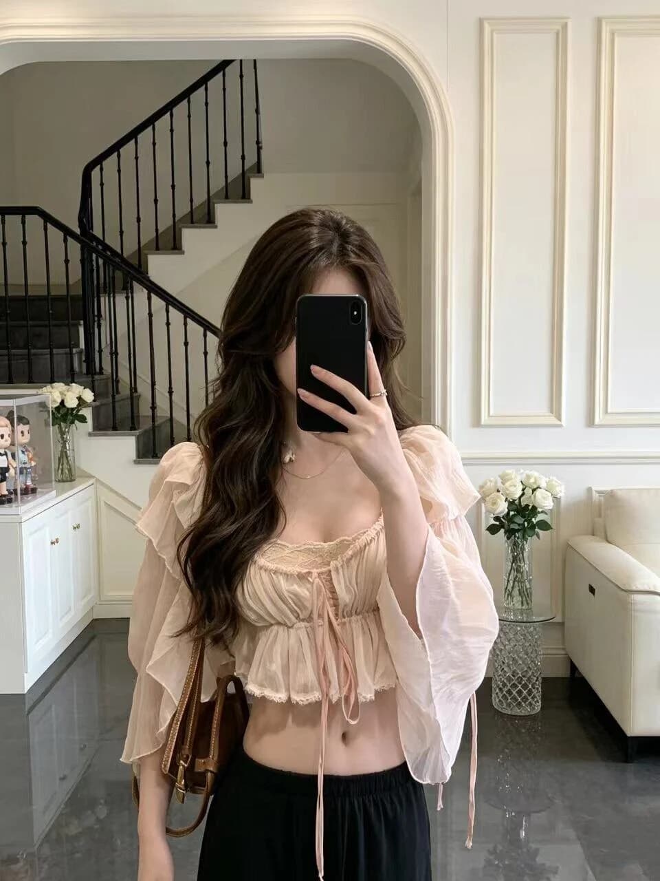 Abito Estivo da Donna per le Feste, con Maniche a Bolla, Vita Stretta, Effetto Snellente, Top Elegante e Versatile per Ogni Giorno, per un Pubblico Esclusivo