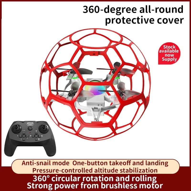 Drone da Corsa RC con Protezione Completa 3D, Mantenimento dell'Altitudine, Flip 3D, Gabbia Protettiva Anti-caduta per Quadricottero RC