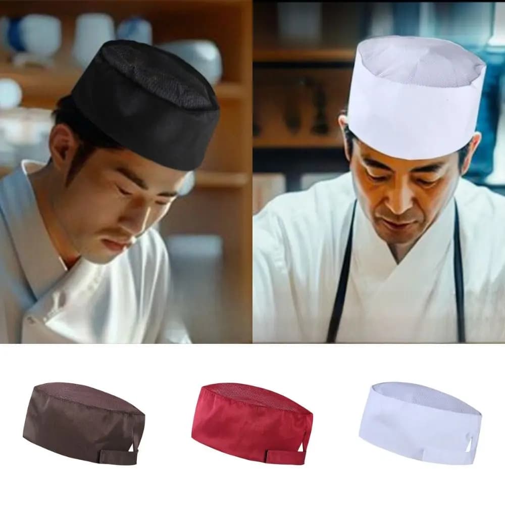 Uniform Mesh Top Chef Hat Pirate Style Unisex Design Baker Hat Working Cap Service Cap Cooking Hat Hotel