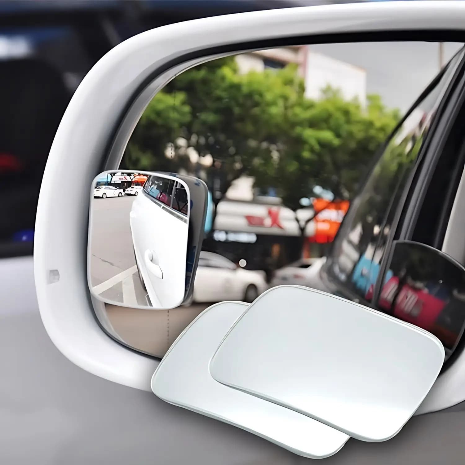 2PCS Car Blind Spot Mirror 360 Degree Adjustable Car Rearview Convex Mirror For Car Reverse Wide Angle Parking Rimless Mirrors