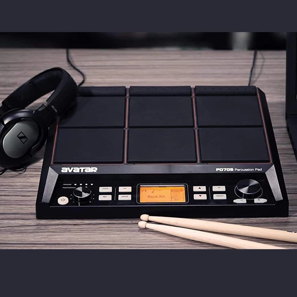 2026 HXW PD705 Pad per percussioni Pad da 9 campioni Set di batteria elettrica da tavolo multipad all-in-one
