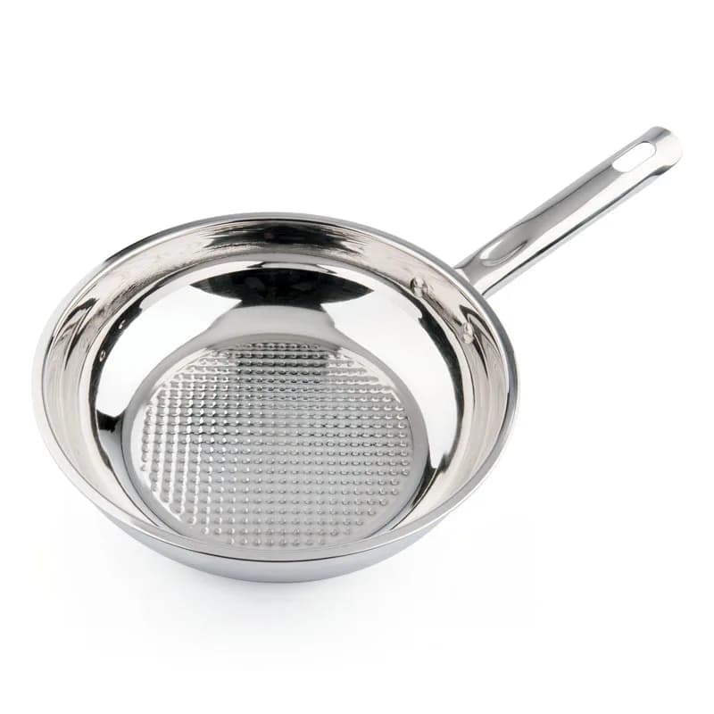 Hot Sale 28 cm stainless steel non-stick pan with glass lid Stainless steel pan