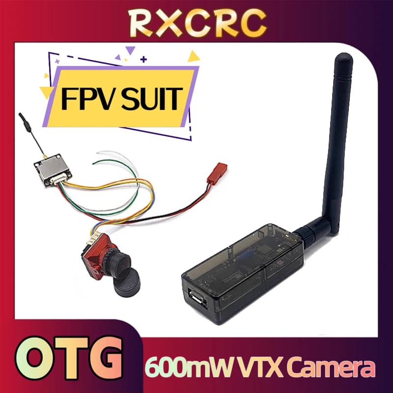 Power Transmitter VTX RXCRC 5.8G 48CH 600 mW 130 ° Phone receiver FOV 1500TVL OTG for long-range fixed wing drones RC FPV.