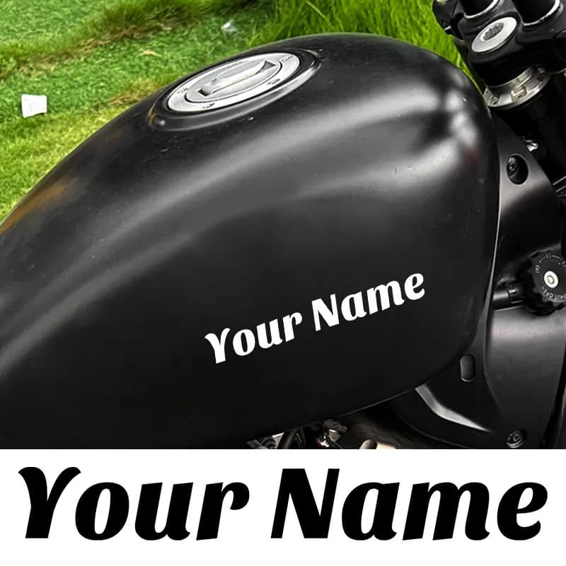 1PC High3CM Solo personalizzato Testo Adesivi moto Pannelli laterali Casco Scooter Serbatoio carburante Autoadesiva Decalcomanie in vinile impermeabili fai da te