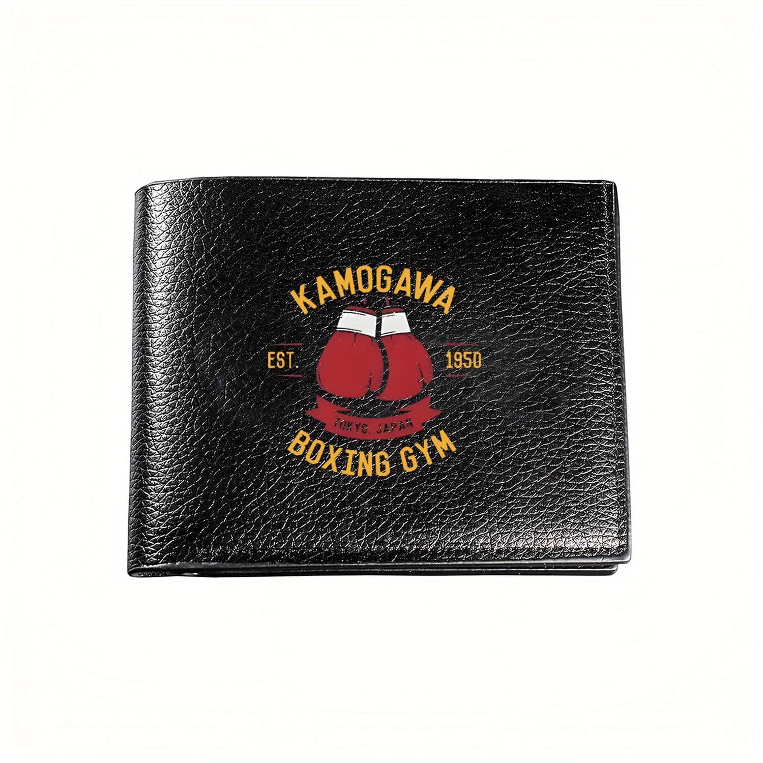 Kamogawa Boxing Gym Tokyo Japan Est. 1950 Vintage Boxing Gloves Graphic Print Mens Wallet Business Mens Casual Elegant Simple Pr