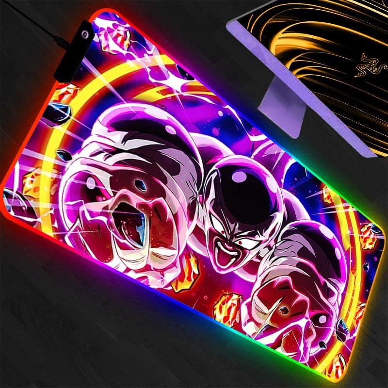 Mouse Carpet for Gaming LED Dragon Ball Large Mousepad RGB for Computer PC Desk Carpet Accessories for Keyboard Gamer with Retro Illumination