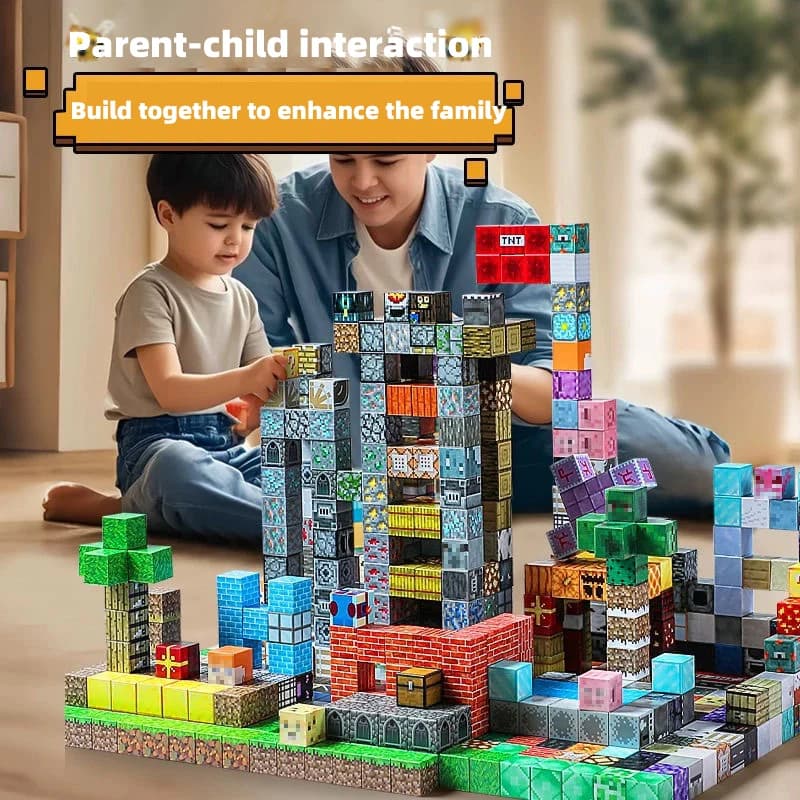 Magnetic blocks building blocks toy set complete with building blocks DIY assembly toy for kids building games 1 June