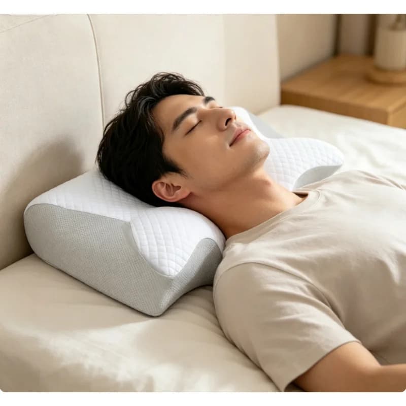 Cuscino Ergonomico in Memory Foam a Forma di Farfalla per Alleviare il Dolore al Collo, Comodo Supporto per il Sonno