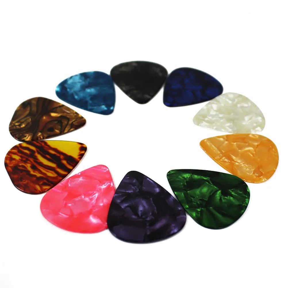 20 Pezzi Plettri per Chitarra in Celluloide da 0,46mm, Sottili e Leggeri, per Ukulele, con Bordo Liscio, per Uso Professionale e Collezione