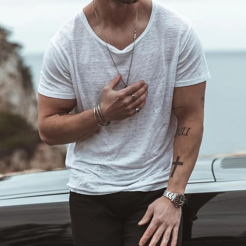 T-shirt estiva da uomo, fresca e traspirante, per sport, corsa, palestra, fitness, allenamento, casual, bianca, per tutti i giorni