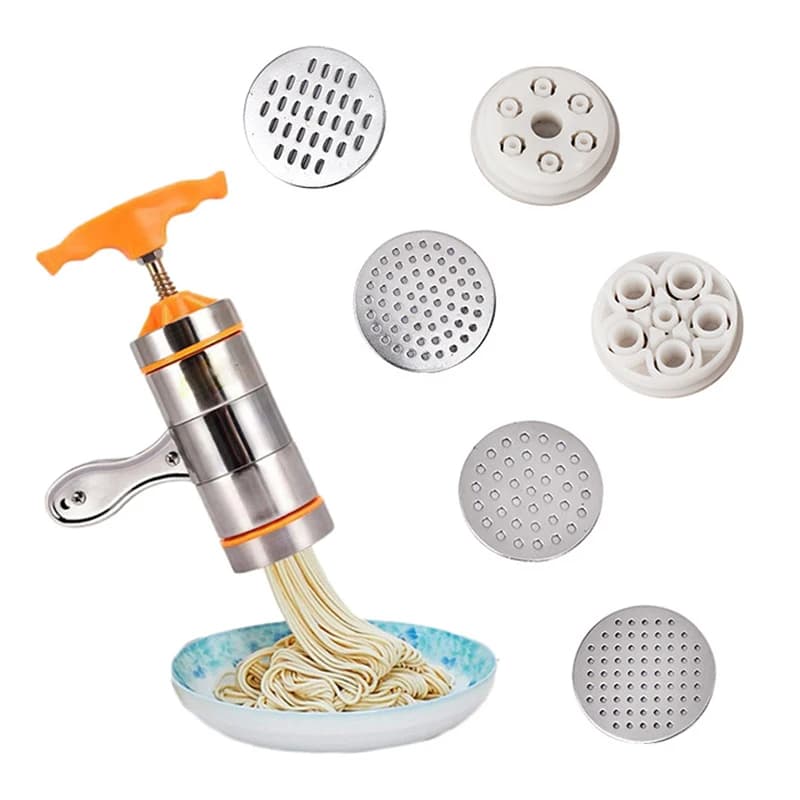 Pressa manuale per pasta manuale piccola per uso domestico in acciaio inossidabile Macchina da cucina a pressione manuale Italia Pressa per noodle