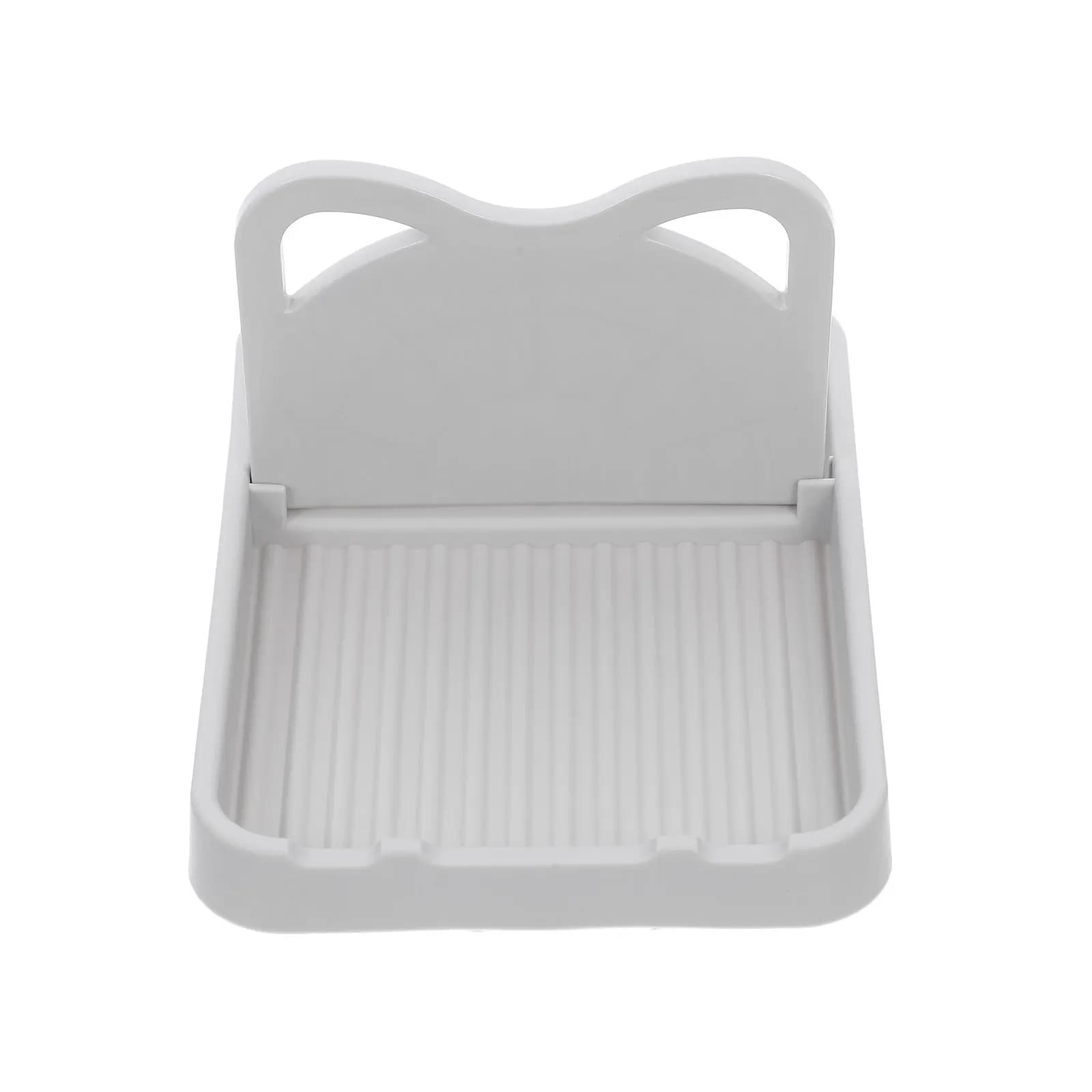 Kitchen Countertop Lid Holder Spoon Stand ABS Multi-Function Organizer Rack for Pot Lids Spoons Ladles Spatulas Cutting Board