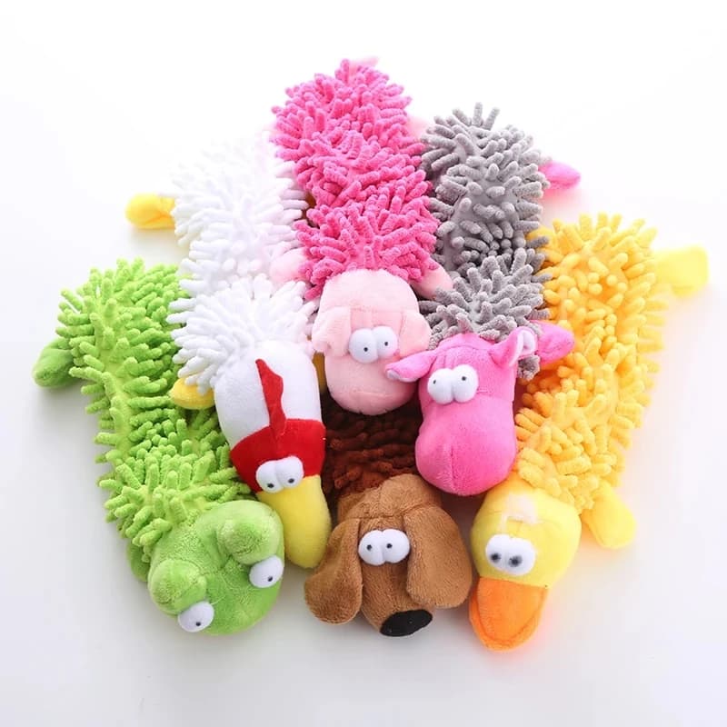 1 peluche con un cane che si rotula e fare suoni Giocattolo per cani da compagnia Suono Peluche Mop Conchiglia di pelliccia Rana Ippopotamo Digrignamento dei denti Forniture