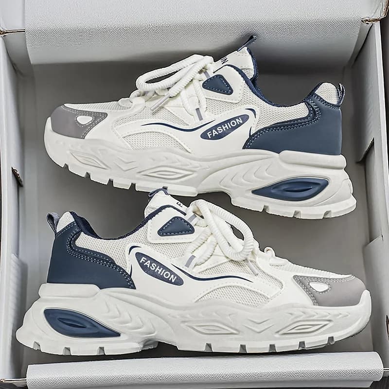 Chunky sneakers four seasons new breathable lightweight comfort outdoor running fashion non slip soft sole casual sports shoes