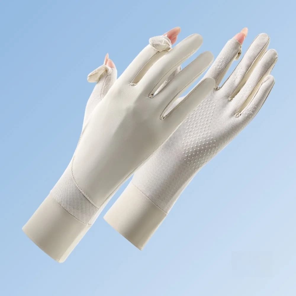 Guanti da Guida Sottili alla Moda con Dita Intere, Protezione Solare, Traspiranti, per Ciclismo, Effetto Ghiaccio, Antiscivolo, Touchscreen