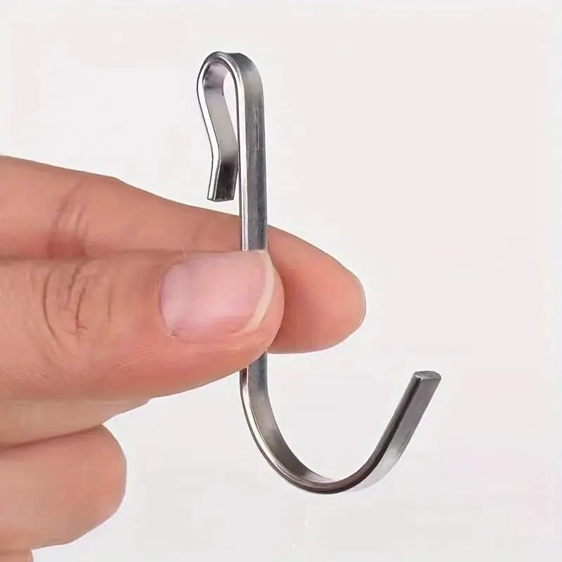 10pcs - Snap-on Clip Hooks For Wire Shelving, Shelves, And Sink Grates - Versatile J-Hook Hangers For Kitchen, And Office Use