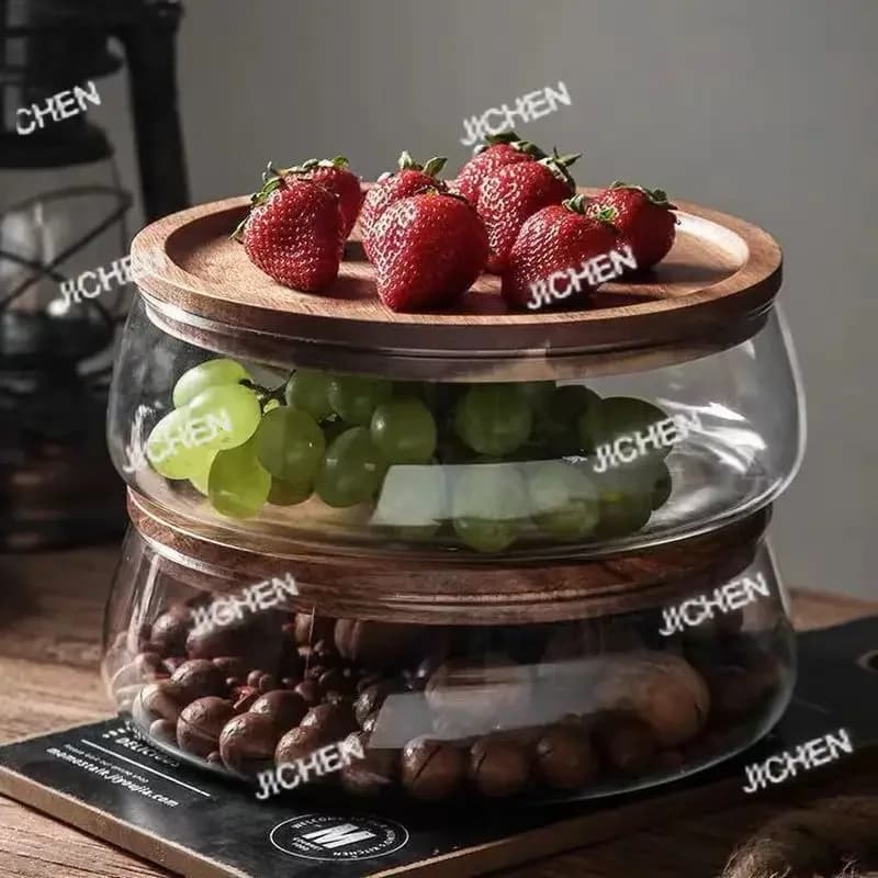 Piatto in Vetro per Frutta Secca, Creativo Contenitore per Caramelle e Semi di Melone, per Tavolino da Salotto